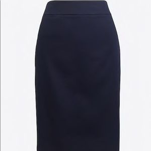 J. Crew Factory Cotton Navy Skirt